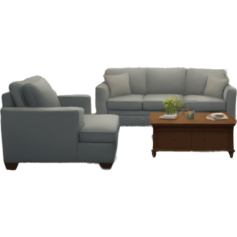 Suburban Living Room realistic emoji