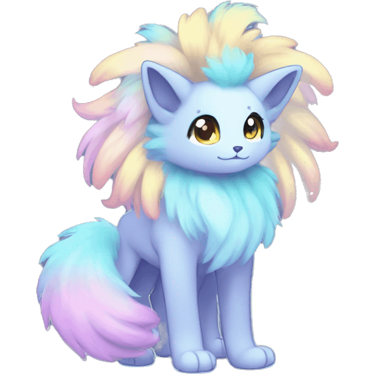 Shiny Fluffy Long Mane Kawaii Ethereal Anthro Sona Nebula Fakemon emoji