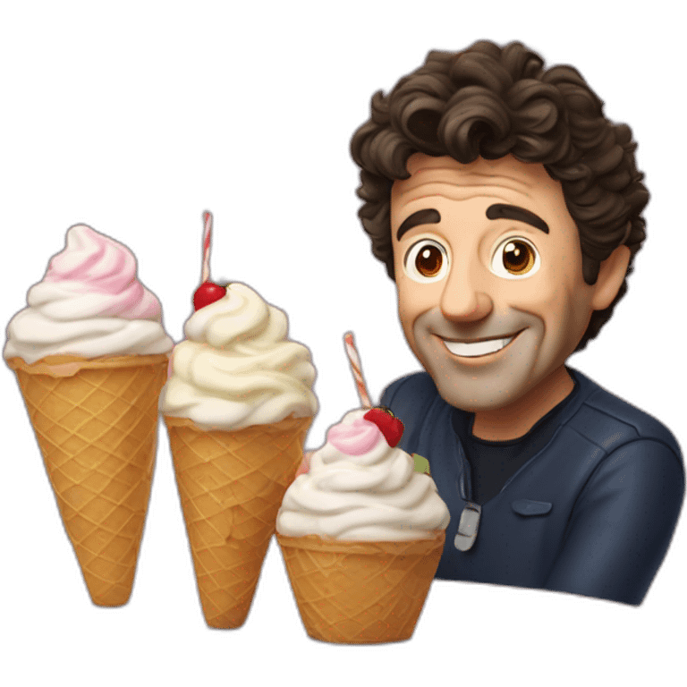 Patrick Bruel with ice cream  emoji