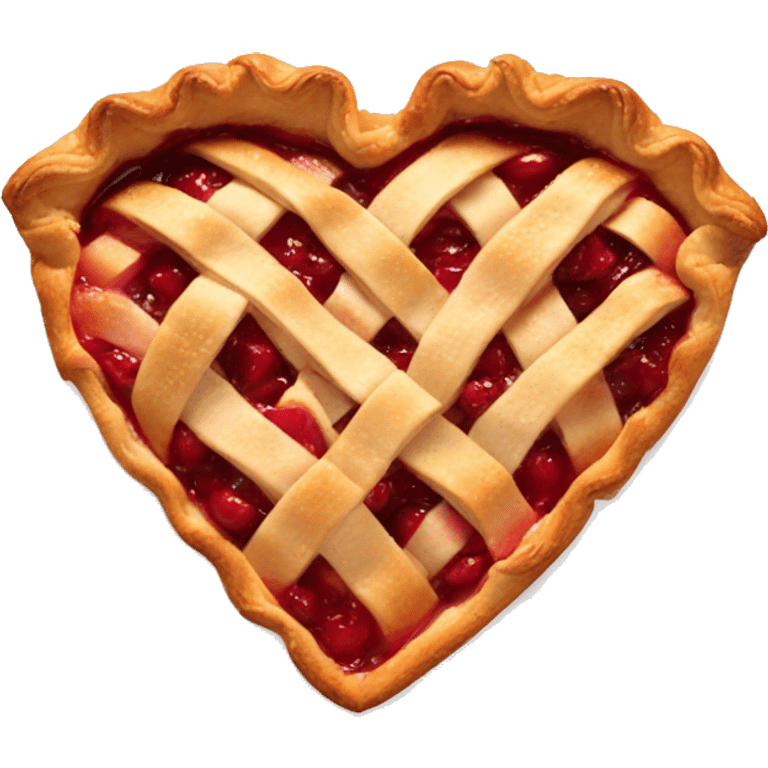 heart apple pie emoji