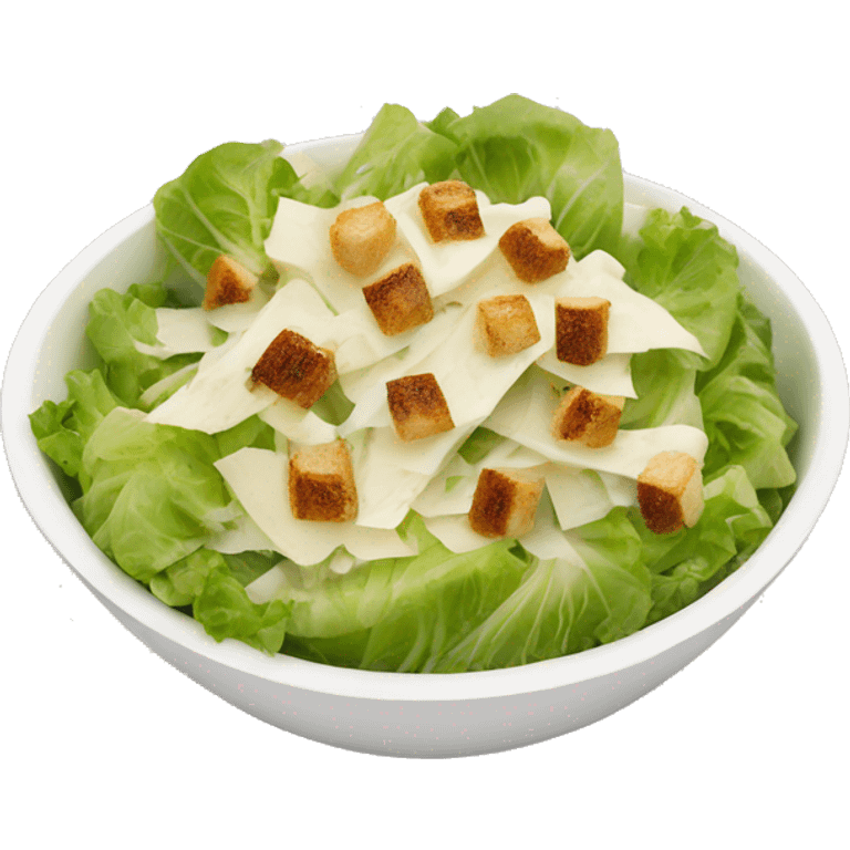 Caesar salad in a white bowl emoji