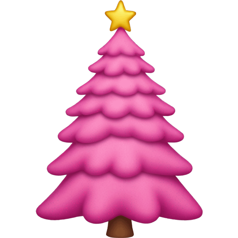 Pink Christmas tree emoji