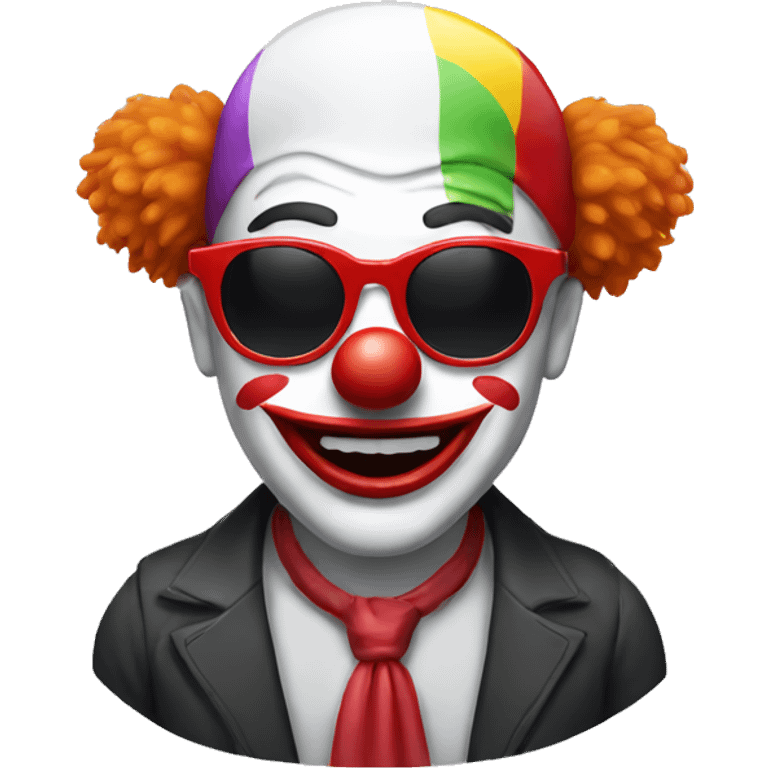 Clown with sunglasses  emoji