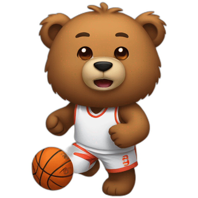 Bear play basketball emoji