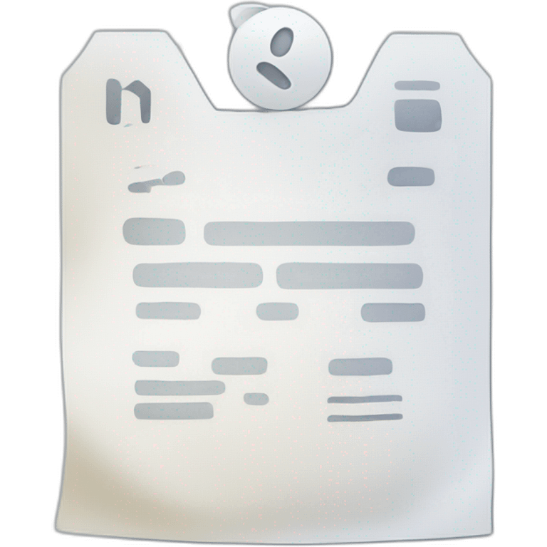 White shopping receipt emoji