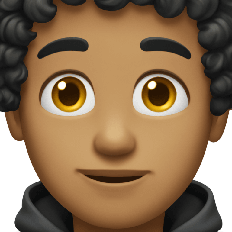 boy with black curly hair emoji