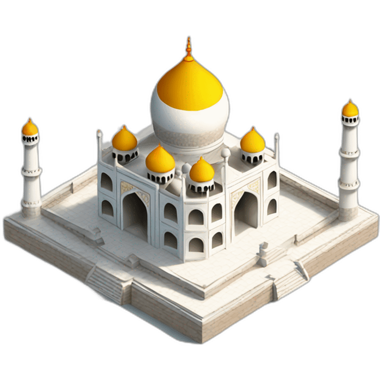 Taj mahal isometric emoji