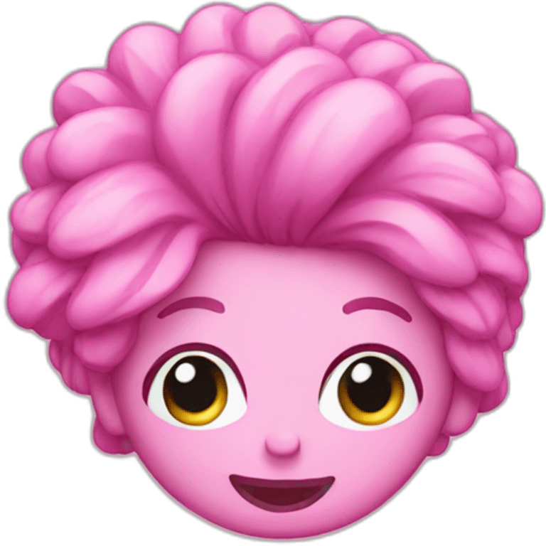 Pink bobble emoji