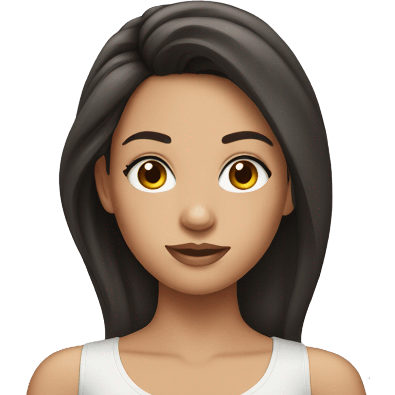 brunette girl with eyelashes  emoji