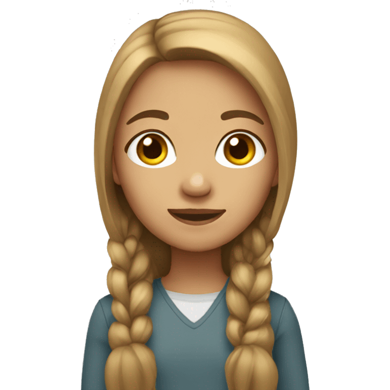 girl with light brown and long hair emoji