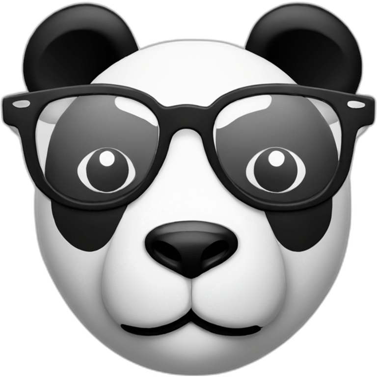 panda snapback and square glasses emoji