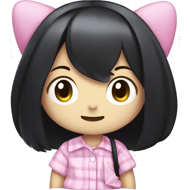 Sanrio Kuromi with a shirt saying MILA emoji