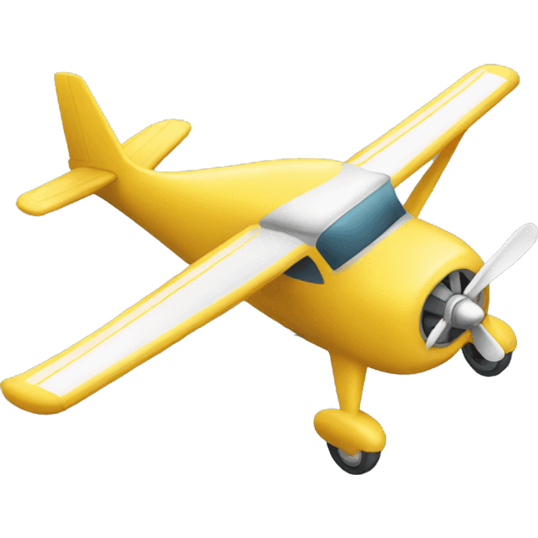 yellow plane with happy face emoji