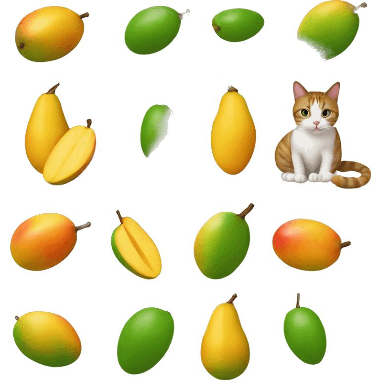 Mango and cat  emoji