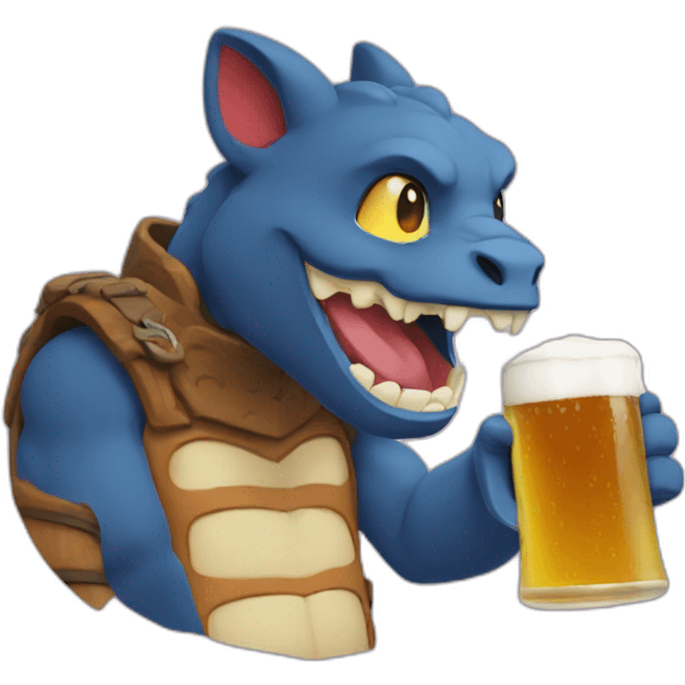 charizad drinking a beer emoji