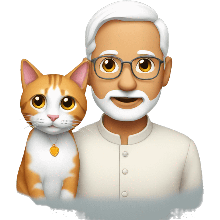 Modi With cat emoji