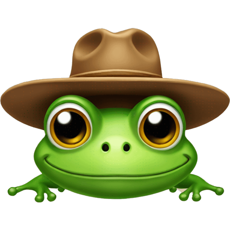 Frog in a cowboy hat emoji