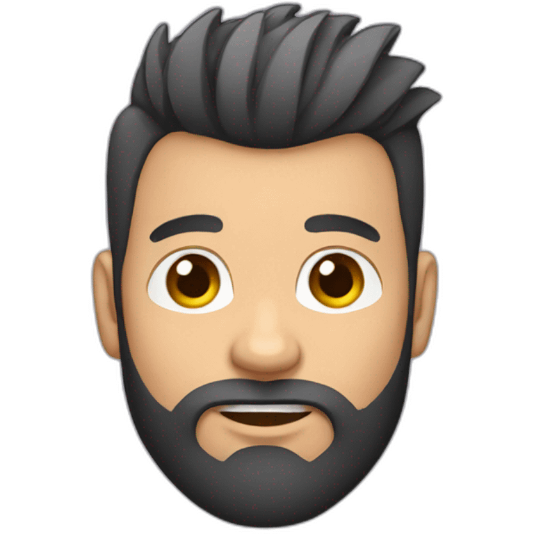 Bearded gay man with mohawk emoji