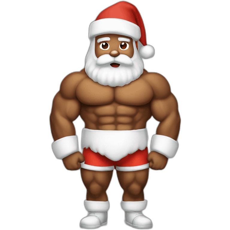 Santa claus with muscles emoji