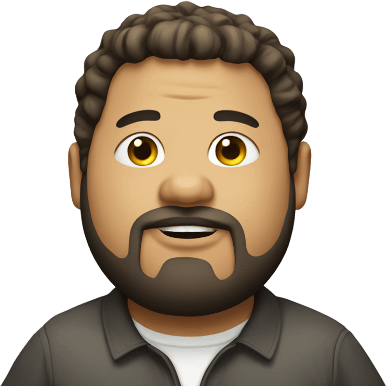 A fat boy with a goatee  emoji