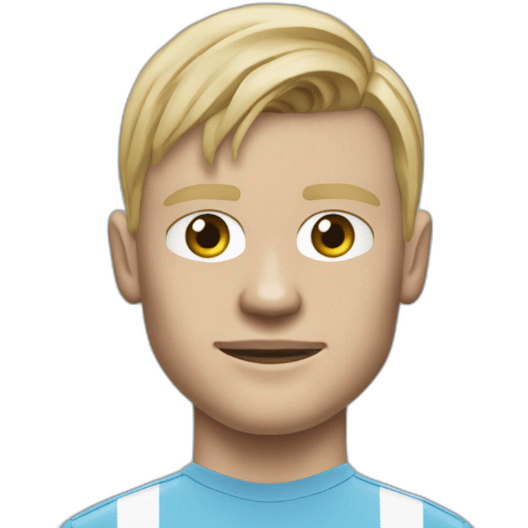 Realistic Erling Haaland wearing Manchester City football shirt emoji