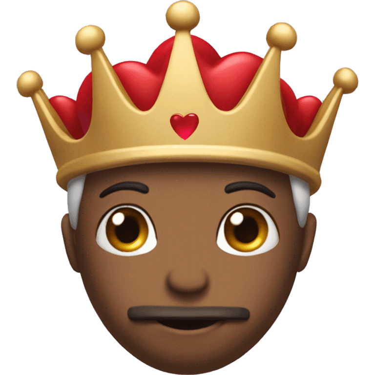 Mahroom heart with crown emoji