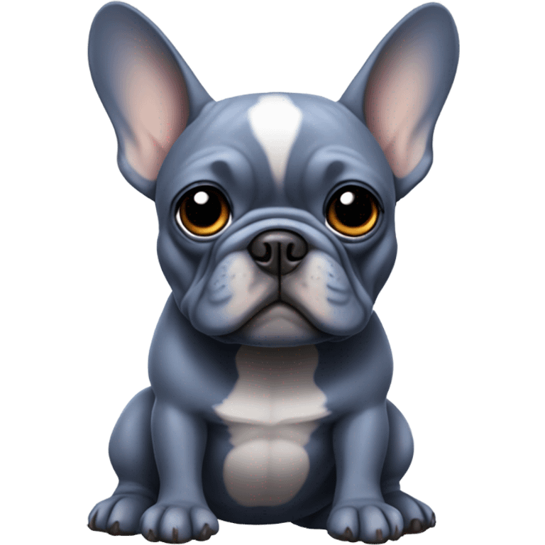 Blue French bull dog emoji