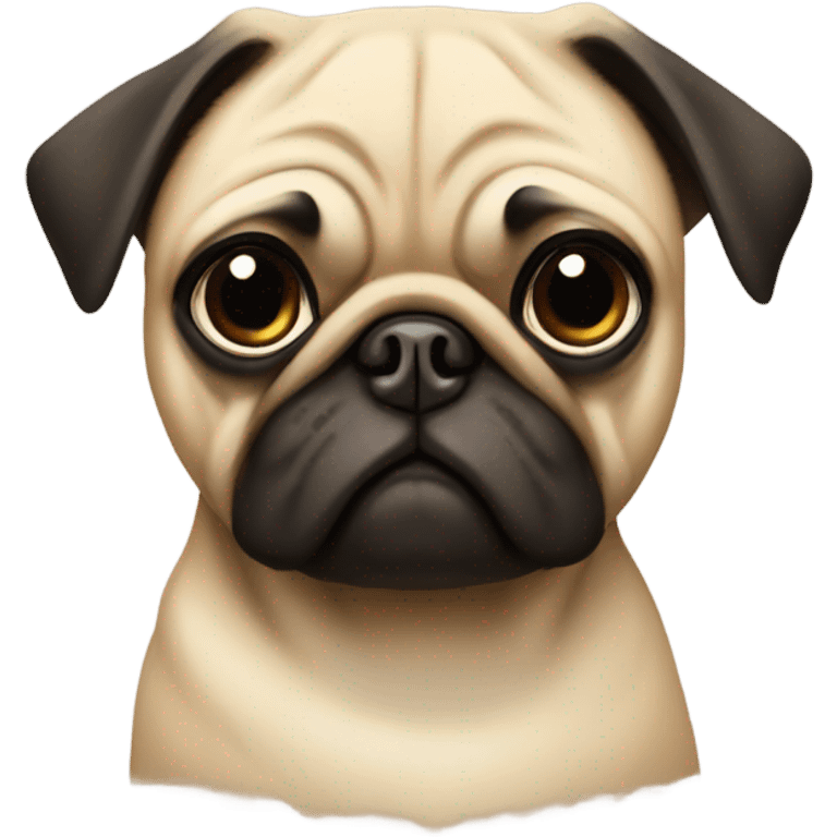 Pug with bow  emoji