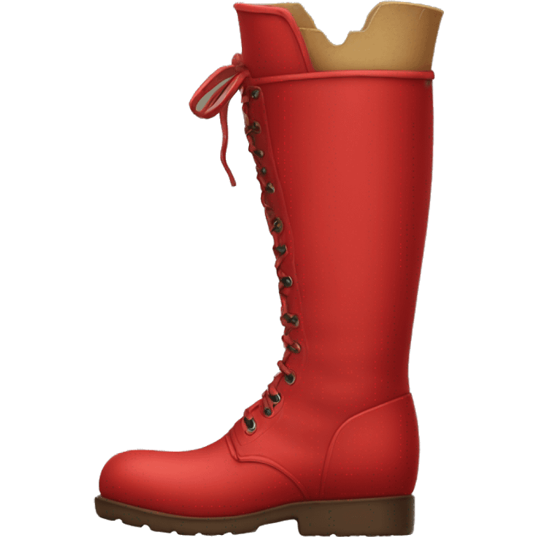 Red LONG boot emoji