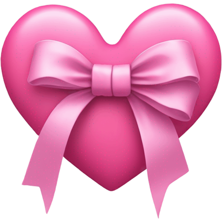 pink heart with a bow  emoji