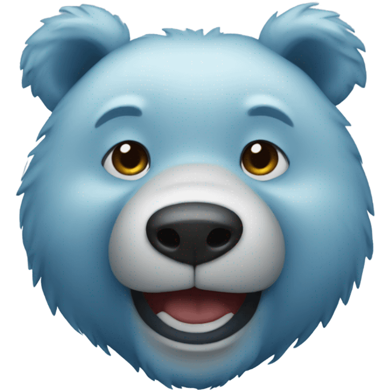 Blue bear emoji