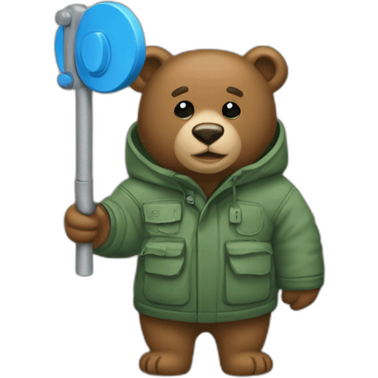 Un ours et un porte manteau emoji