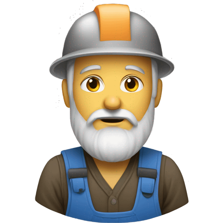 White bearded wood worker emoji