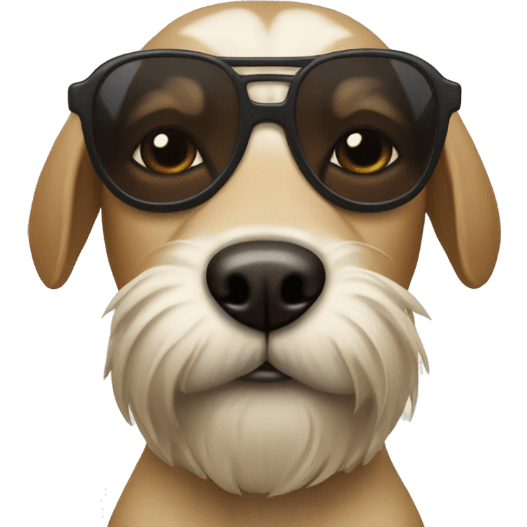 dog with a beard and dark glasses emoji