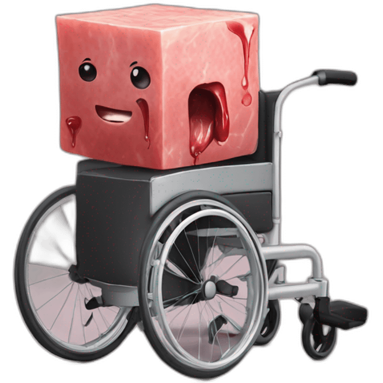 fresh meat meatcube Big cube on broken blud wheelchair emoji