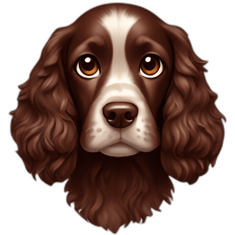 chocolate cocker spaniel emoji