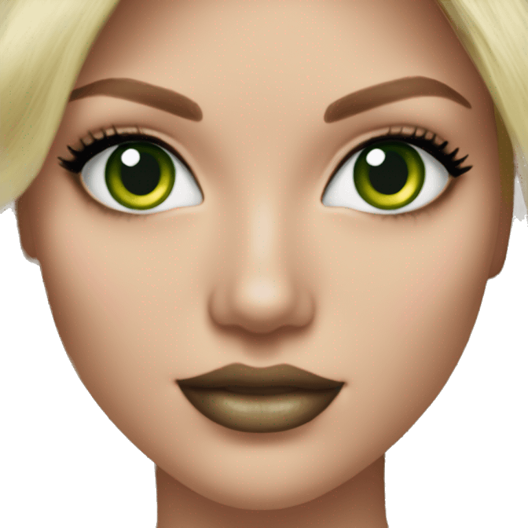 Realistic victoria secret model blonde green eyes  emoji