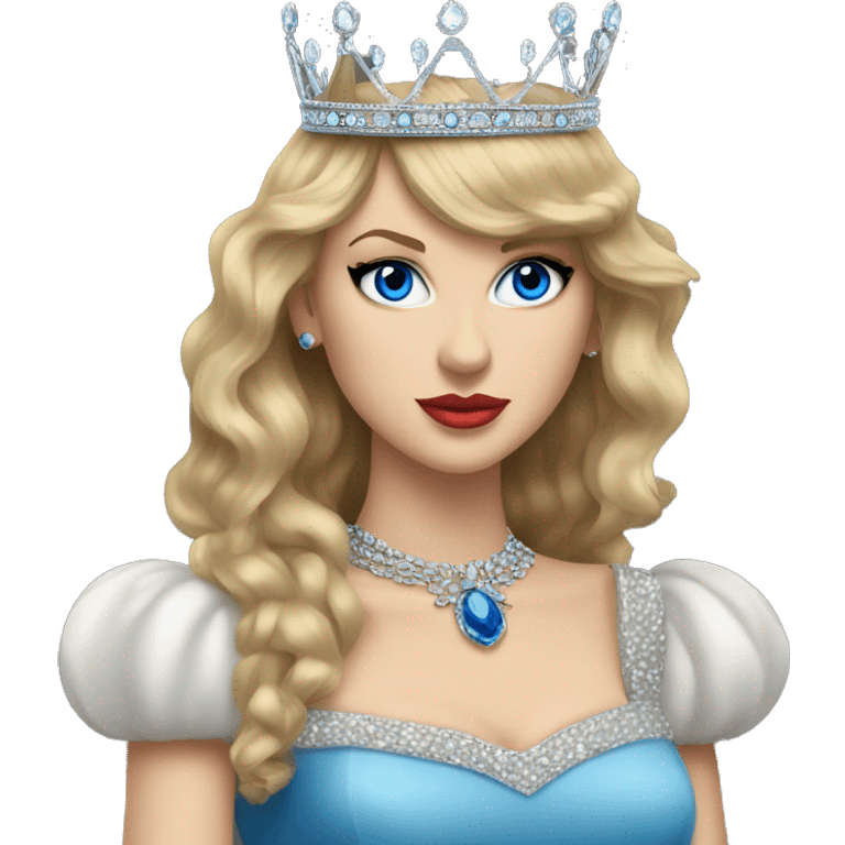 Queen taylor swift with blue eyes and crown emoji