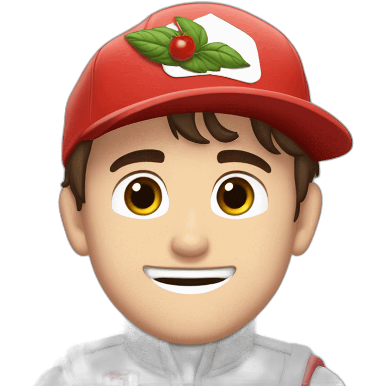 Charles leclerc qui fait un pousse en l’aire emoji