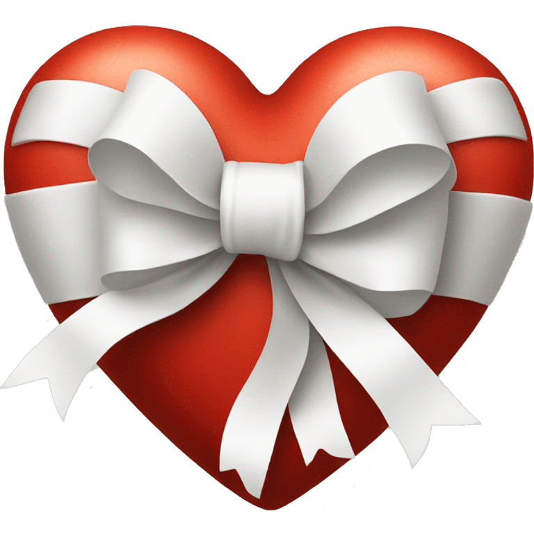 Red heart with white bow  emoji