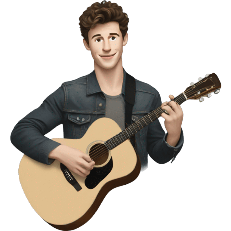 Shawn Mendes with his guitar emoji