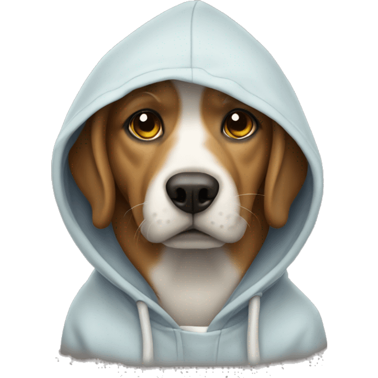 dog wearing a hoodie emoji