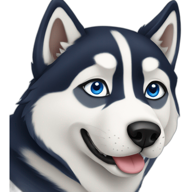 Husky with blue eyes emoji