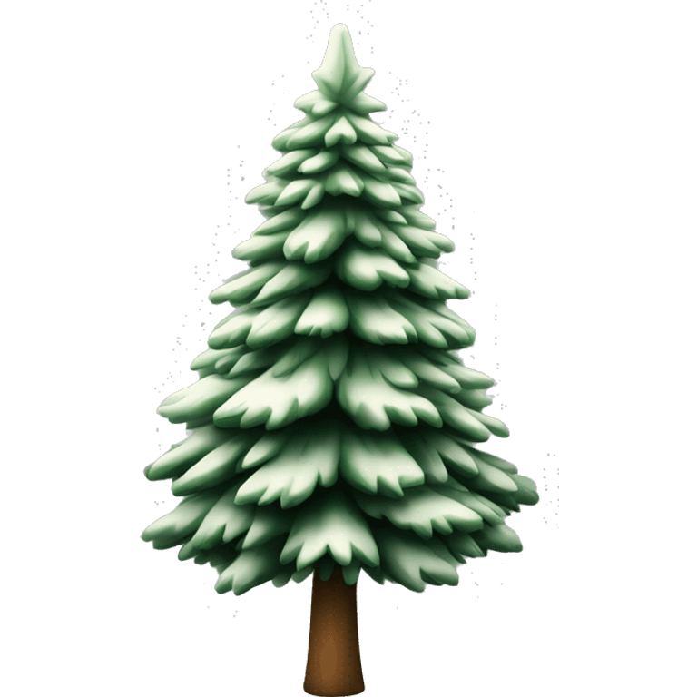  actual white fir christmas tree isolated.  emoji