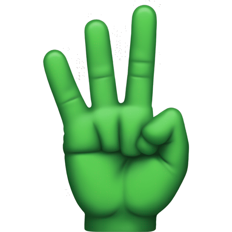 a green Rock n roll hand sign emoji