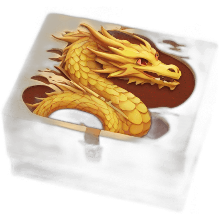 dragon bento wooden box emoji