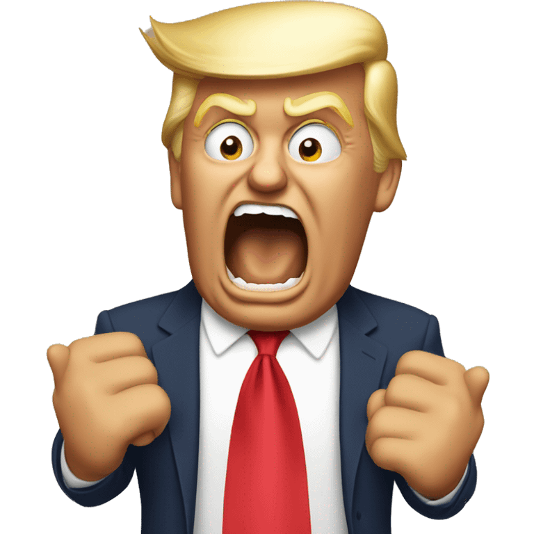 Donald trump shouting  emoji