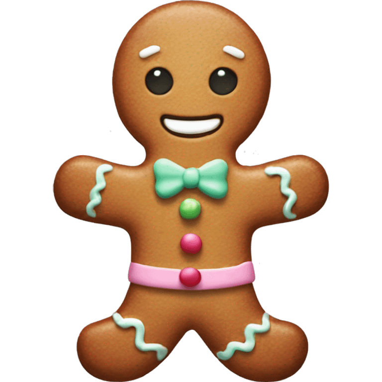 Pastel gingerbread man emoji