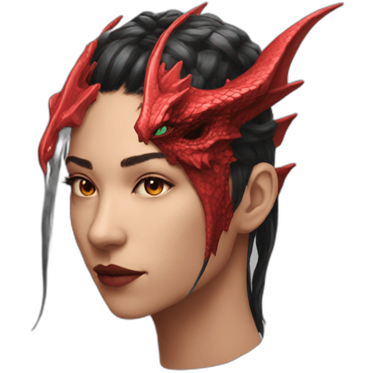 head Red dragon cyberpunk people emoji