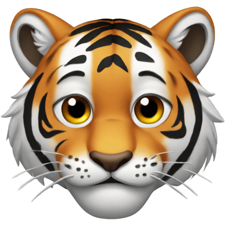 Tiger winking emoji